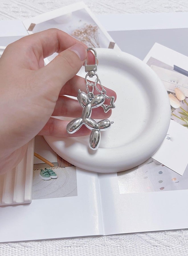 LAEKOU Star Balloon Dog Keychain for Women, Cute Y2K Key Chain Accessories, Aesthetic Charms for Bag Backpack - Image 5